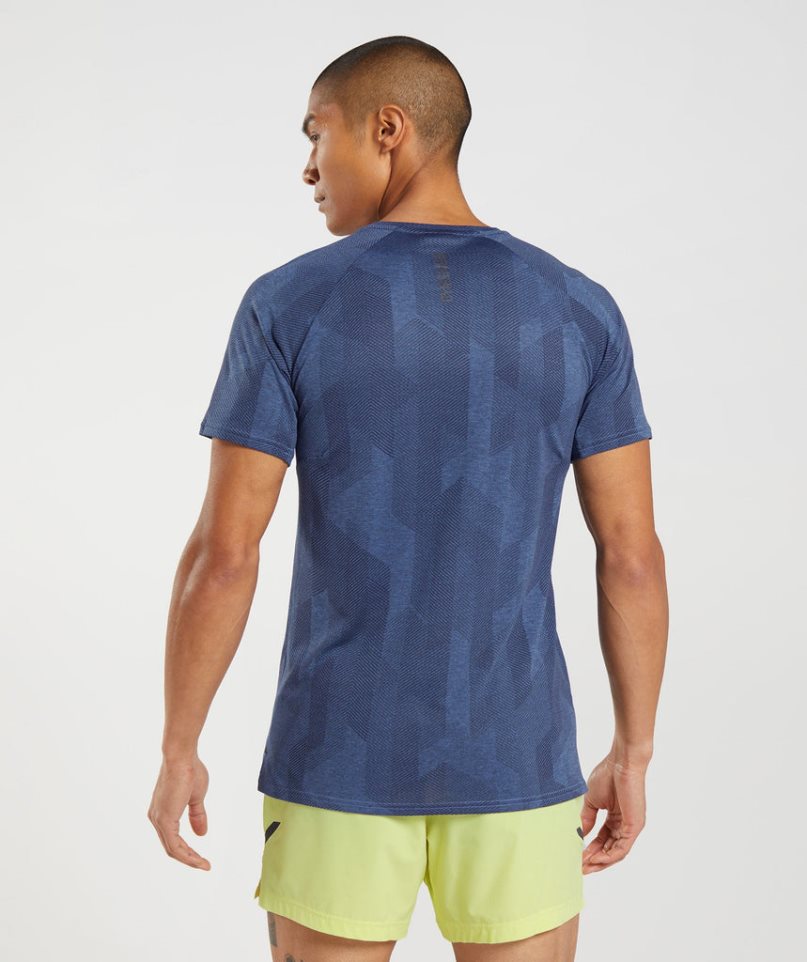 Men's Gymshark Apex T-Shirts Blue | CA AN7036